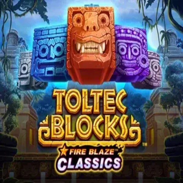 Fire Blaze: Toltec Blocks slot logo by Rarestone Gaming at EuroBet Casino